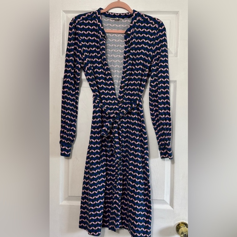 Boden Julia Shirtdress, Diamond Terrace Size- 10 Long - Picture 3 of 8